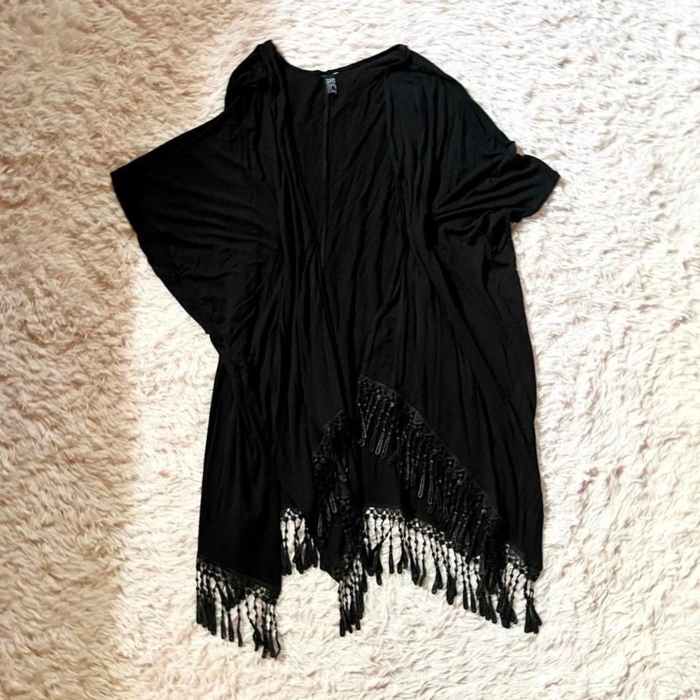 Whimsygoth Fringe Boho Hippie‎ Witchy Layering Kaftan Womens OS Celestial Earthy